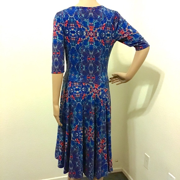 LuLaRoe Nicole Fit & Flare Dress M 10-12 - Picture 5 of 7
